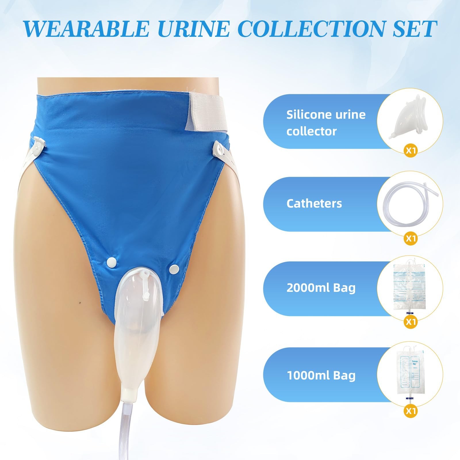 Wearable Urine Collection Bag External Catheter for Women, Reusable Portable …