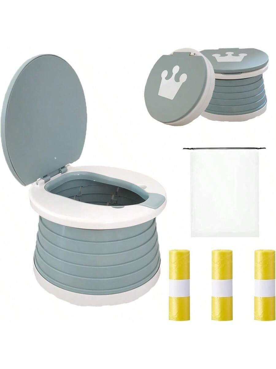 Portable Foldable Toddler Travel Potty, Car & Outdoor Use, Gray