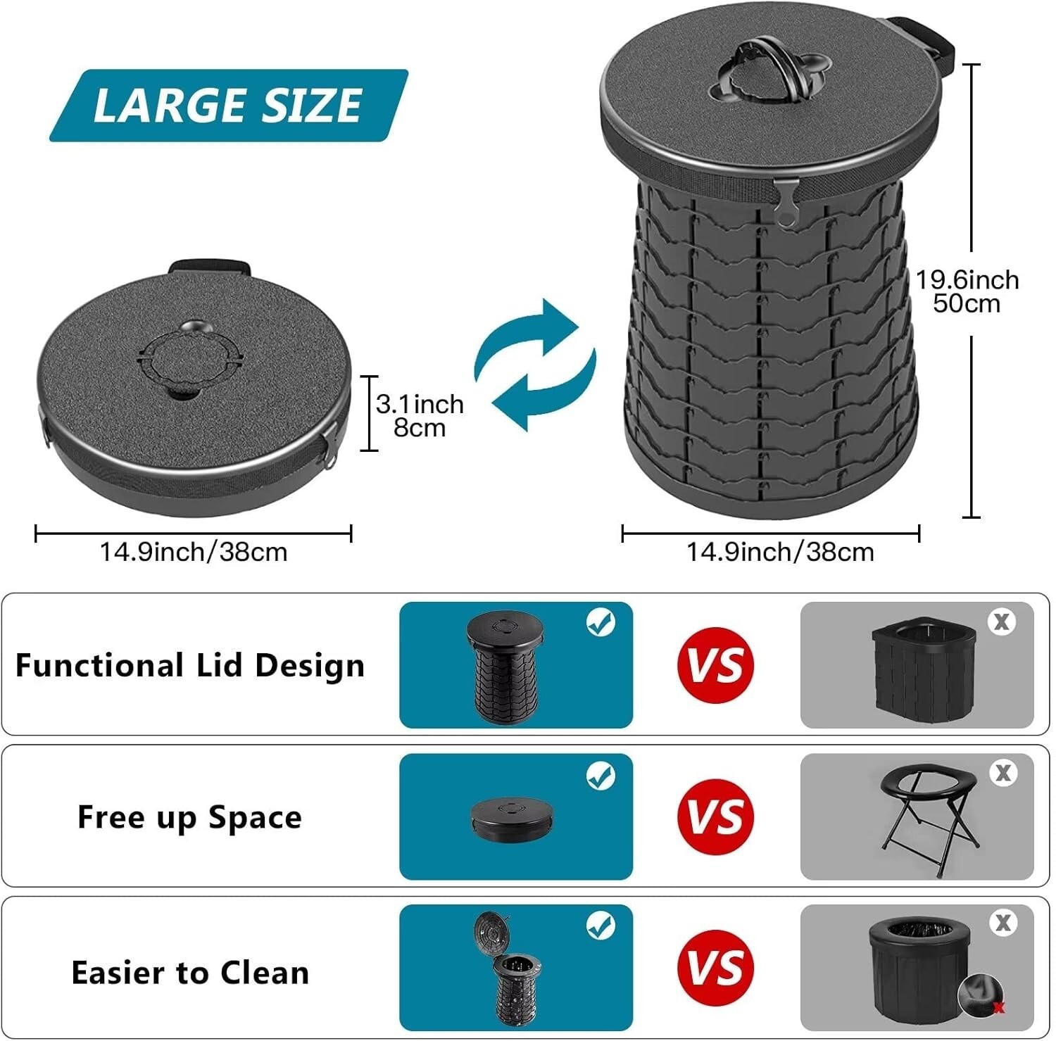 Camping toilet camping loo outdoor folding camping toilet foldable c764