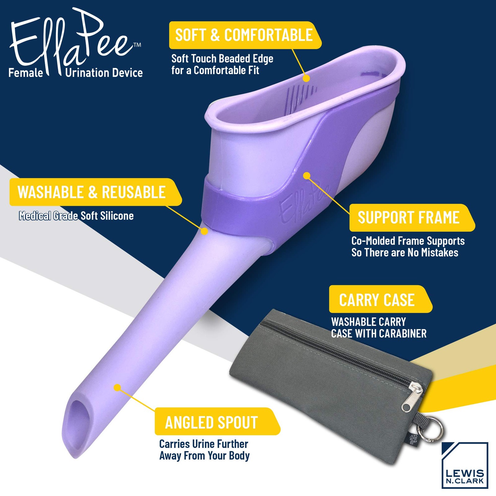 EllaPee Womens Urinal Funnel Female Urination Device for Women, Camping Acces…