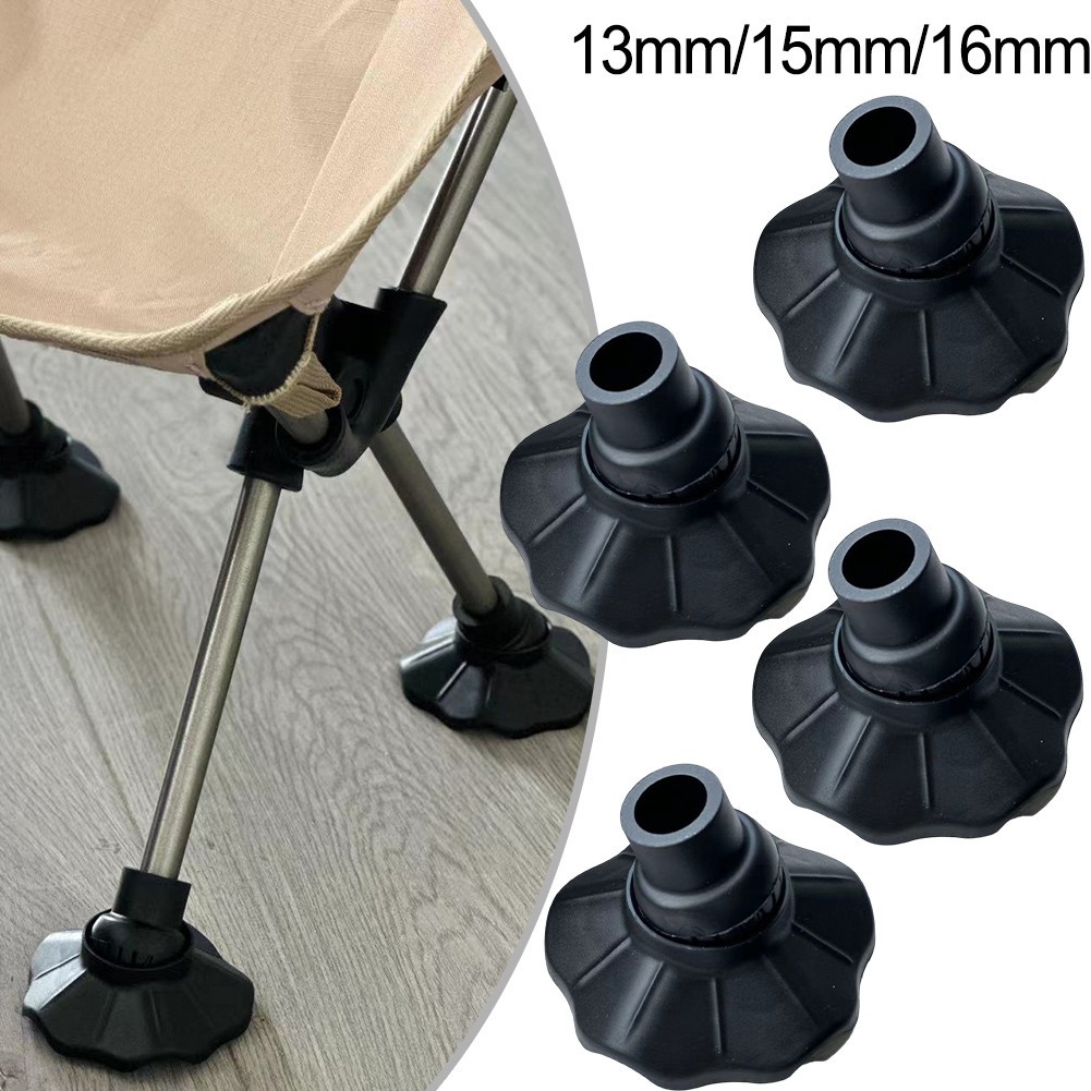 Prevent Outdoor Folding Chair Feet Sinking with Nonslip Foot Pads Set of 4