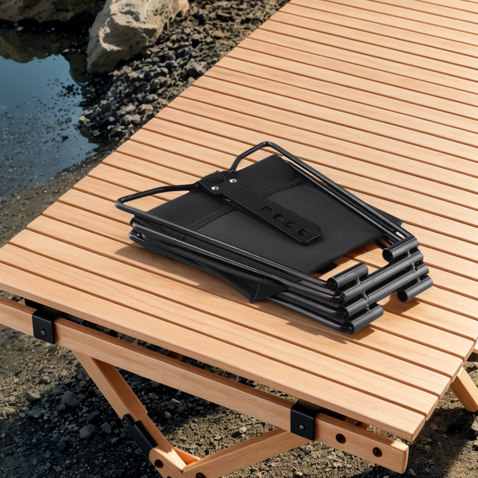 Fishing Stool Folding Camping Chair Oxford Fabric Tear-Proof Water Resistant