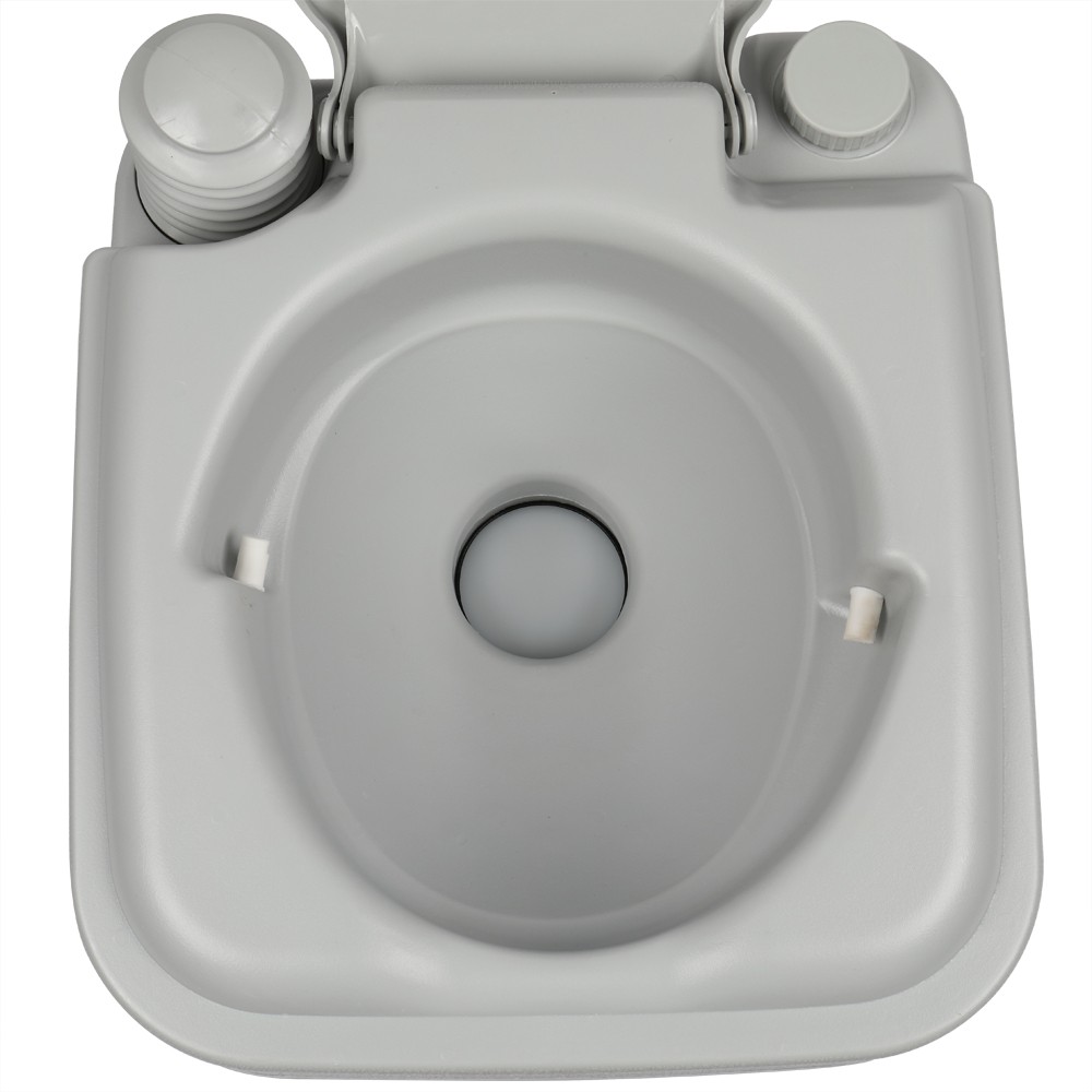 10L Portable Toilet Flush Travel Hiking Potty Camping Equipment Gray