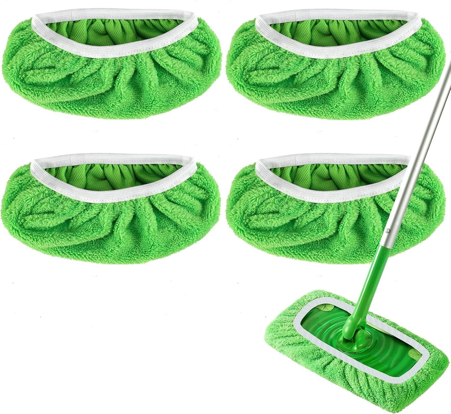 Reusable Microfiber Mop Pads for Swiffer Sweeper Mop – Dry Sweeping Cloths & Wet