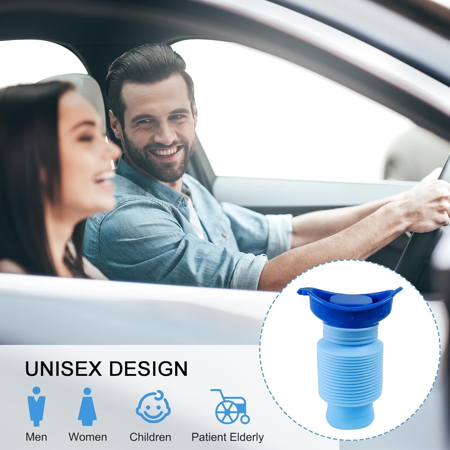 1x Portable Urinal Potty Bottle for Men and Women 750ML for Travel and Camping