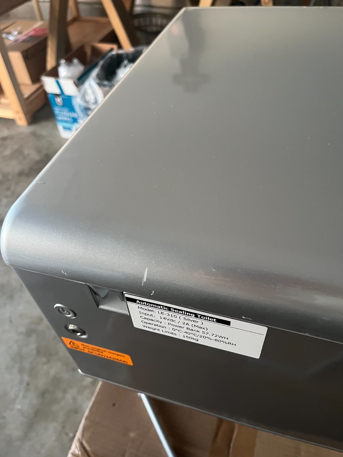 MODIWELL Dry Flush Toilet, LE-310 Grey, Used-Class C