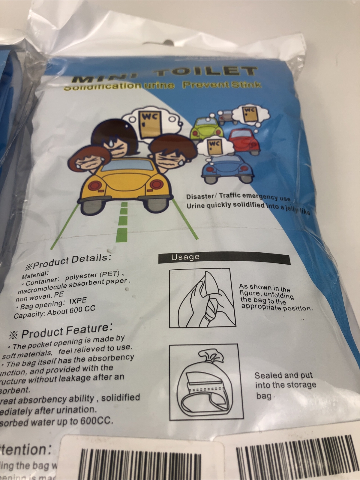 Lot 19 Portable Travel Urine Bag Emergency Mobile Camping Car Disposable Urinal