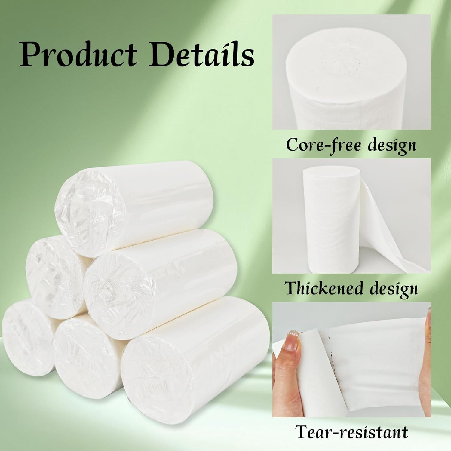 Portable Pack Travel Toilet Paper 6 Rolls, Individually Wrapped for Camping Ever