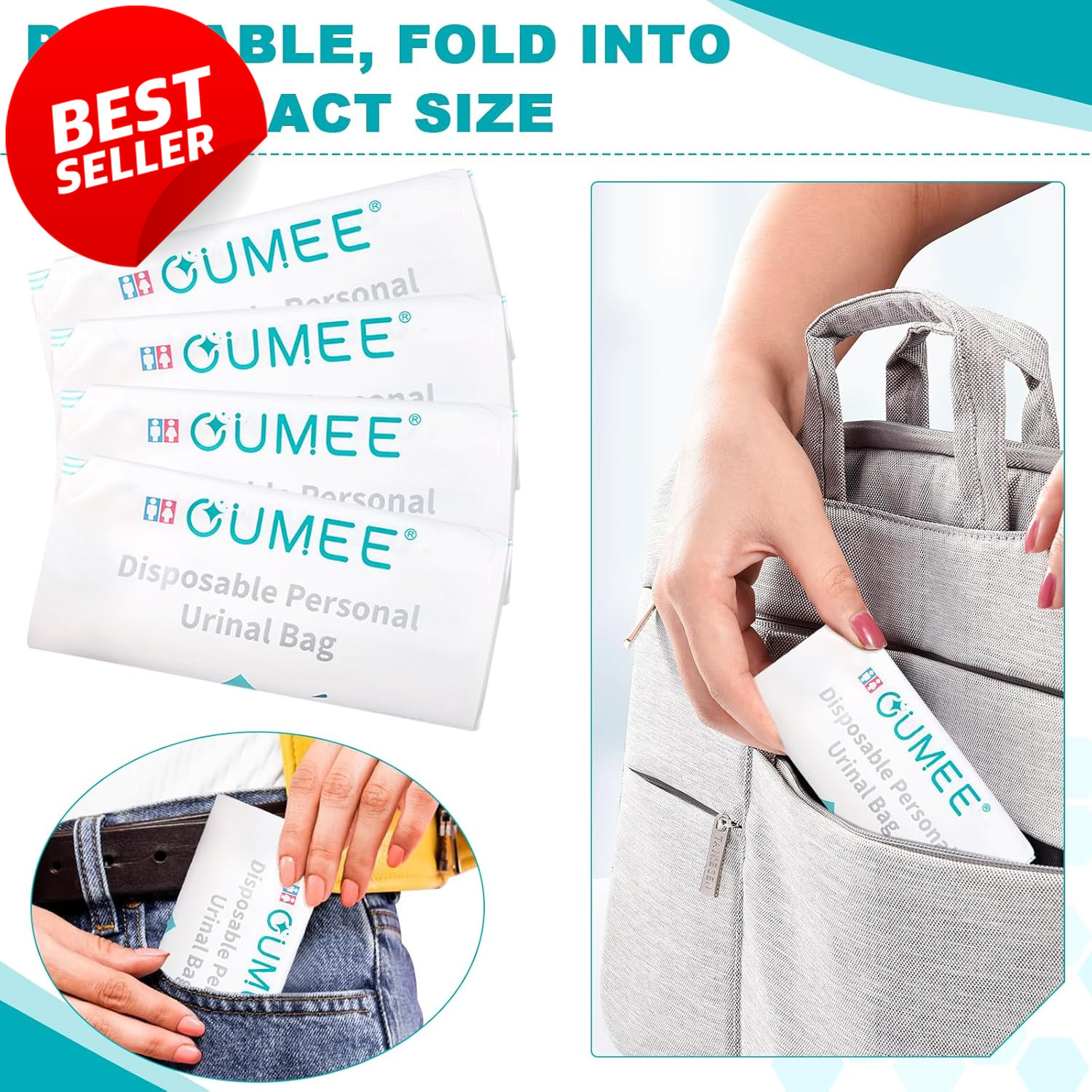 800ML Emergency Disposable Urinal Bags, 8/12/20/23/28 Pcs Camping Pee Bags Unise