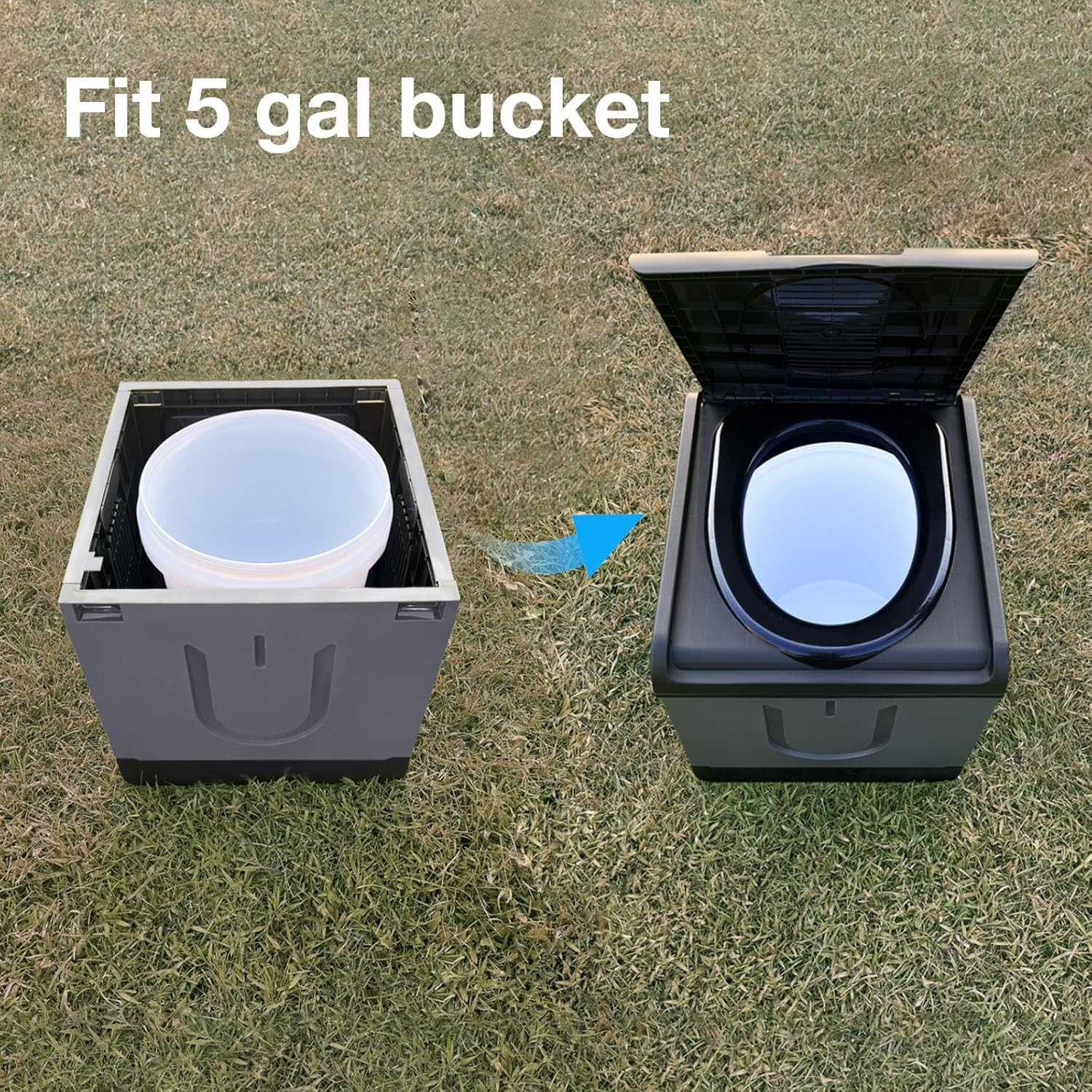 Updated Portable Potty for Camping Extra Large Folding Travel Toilet Camping Toi