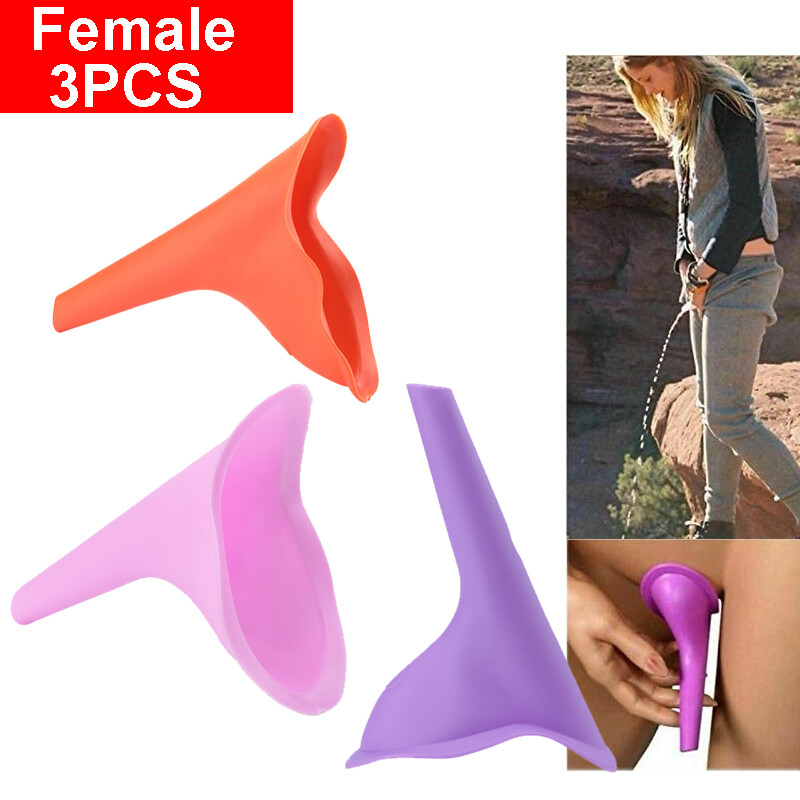 3pcs micción de pie femenino para mujeres Embudo de pis de urinario reutilizable