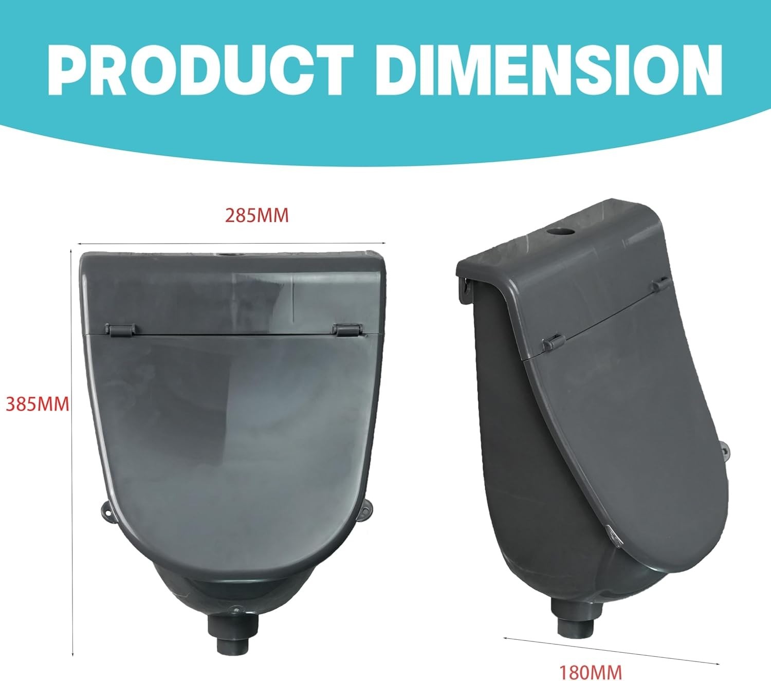 NEW Wall Mounted Waterless Urinal w/ Hinged Cover Indoor Outdoor Bathroom RV Gar
