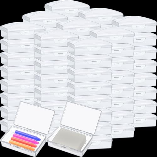 Reallnaive Pcs Travel Soap Container Portable Plastic Soap Boxes Bulk 50 White