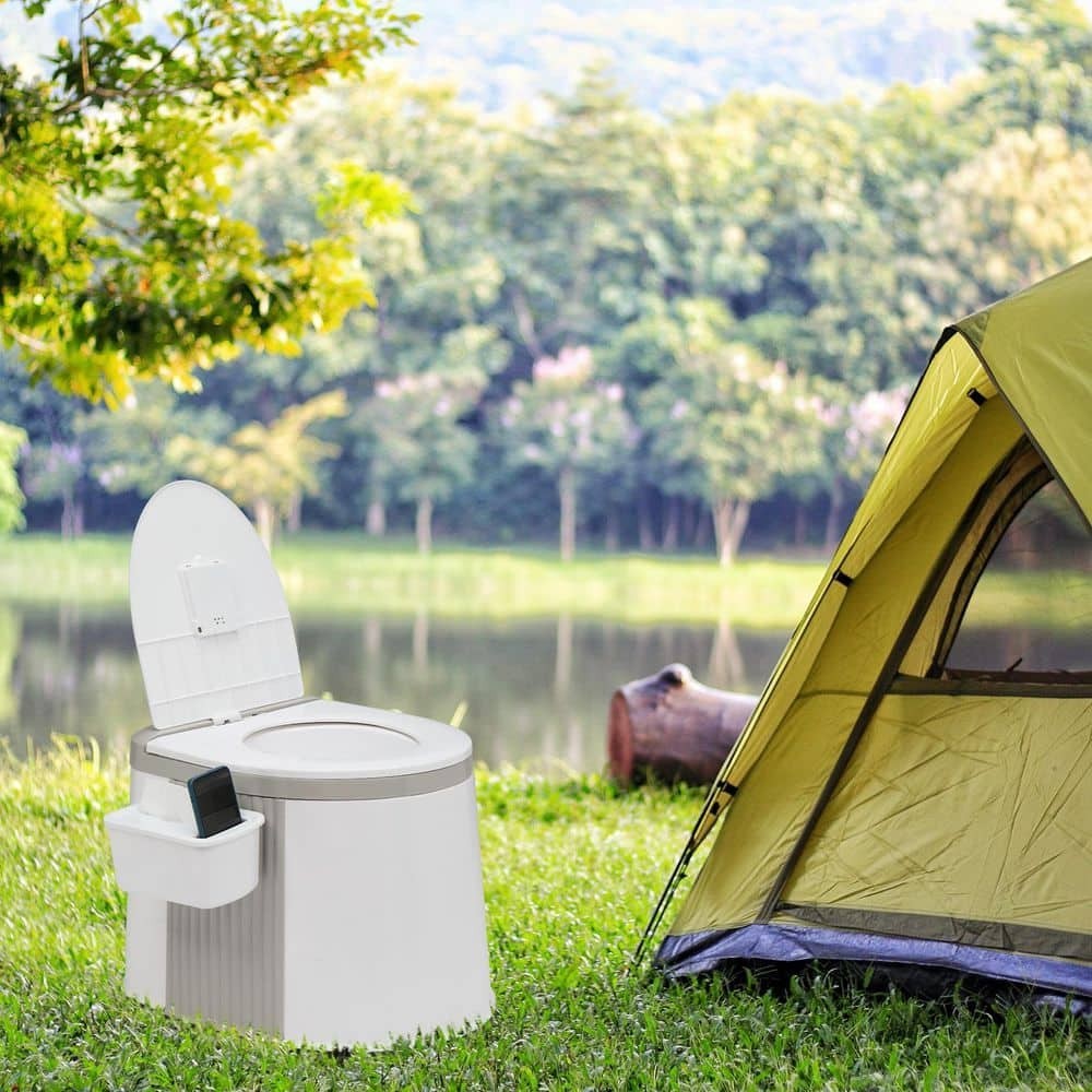 Portable Toilet – Commode with 5 Gallon Bucket Inner – Lightweight Camping RV