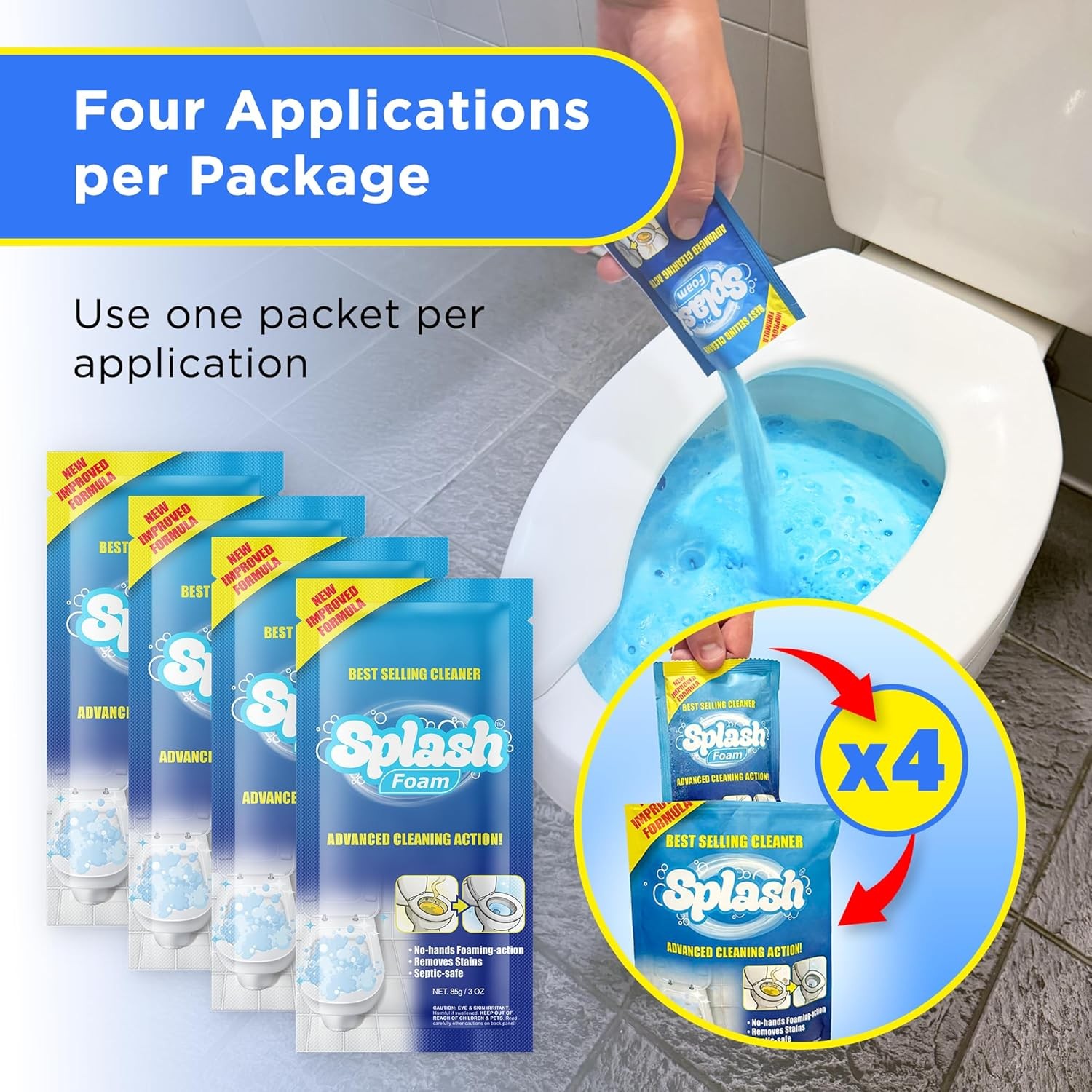 Toilet Cleaner – Self Activating Cleaning Powder for Toilet Bowl Cleaning