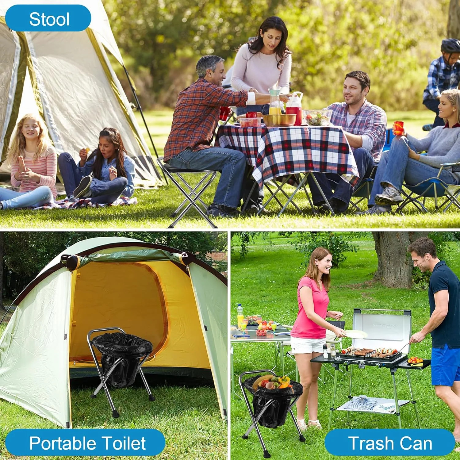 Portable Toilet for Camping, Portable Toilet Seat, Portable Toilet Travel, Stain