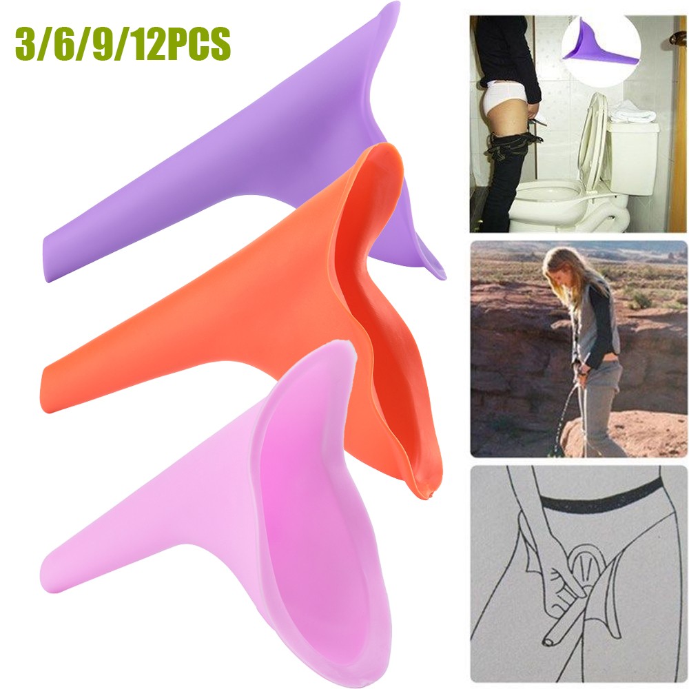 3-30Pcs Silicone Female Urination Device Womens Outdoor Standing Up Pee Urinal