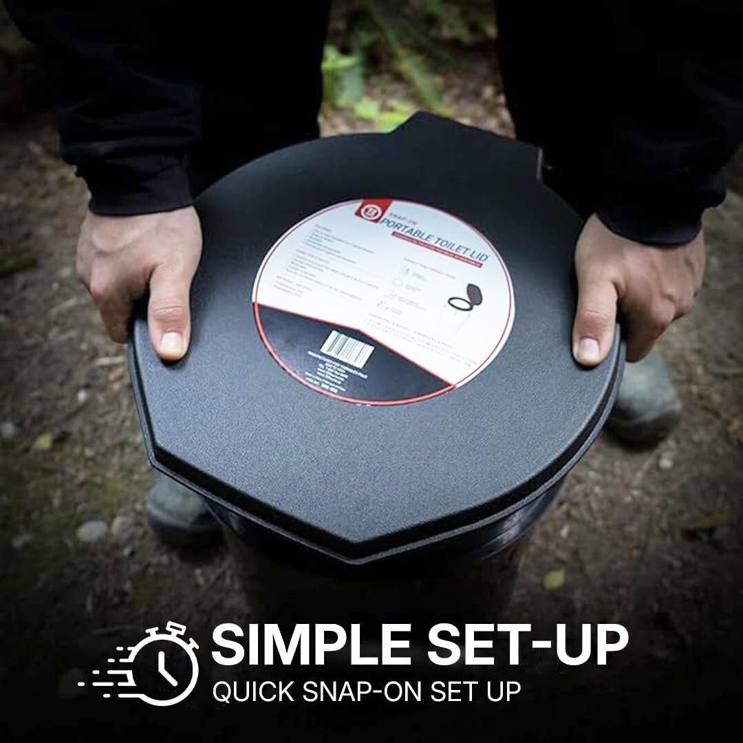 Portable Toilet Bucket Toilet Seat Set for Camping Boating Outdoor with Lid