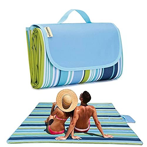 Picnic Blanket | Beach Mat| Picnic Blankets for Indoor and Outdoor, 80″ x Blue
