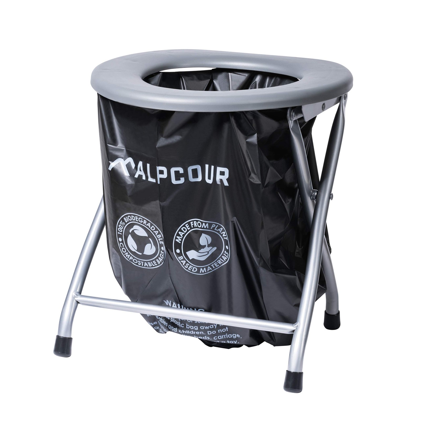 Portable Toilet Seat – Compact Lightweight Indoor & Outdoor Commode w/Built-I…