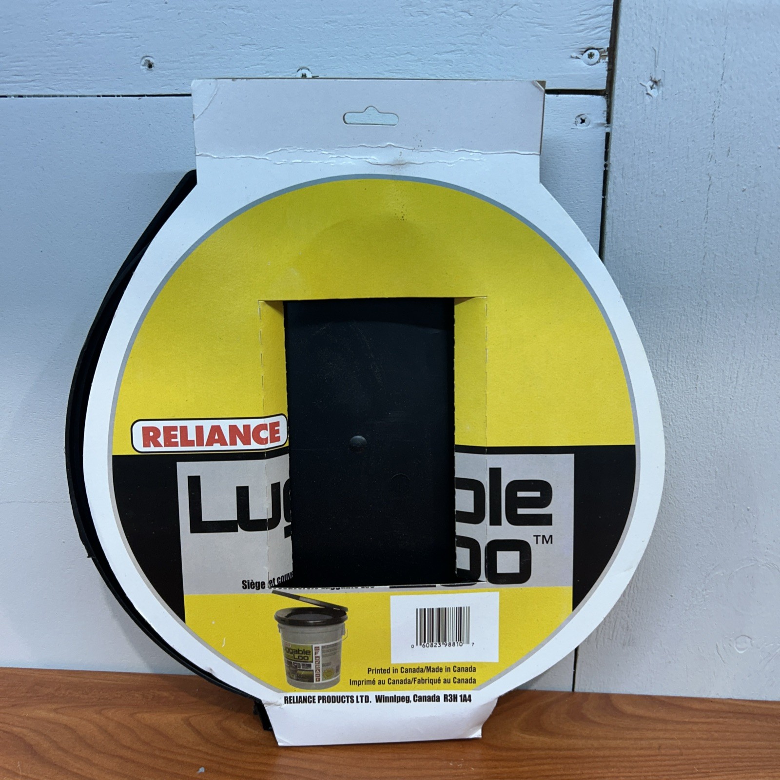 RELIANCE LUGGABLE LOO PORTABLE BLACK TOILET SEAT AND COVER -PAIL NOT INCLUDED JD