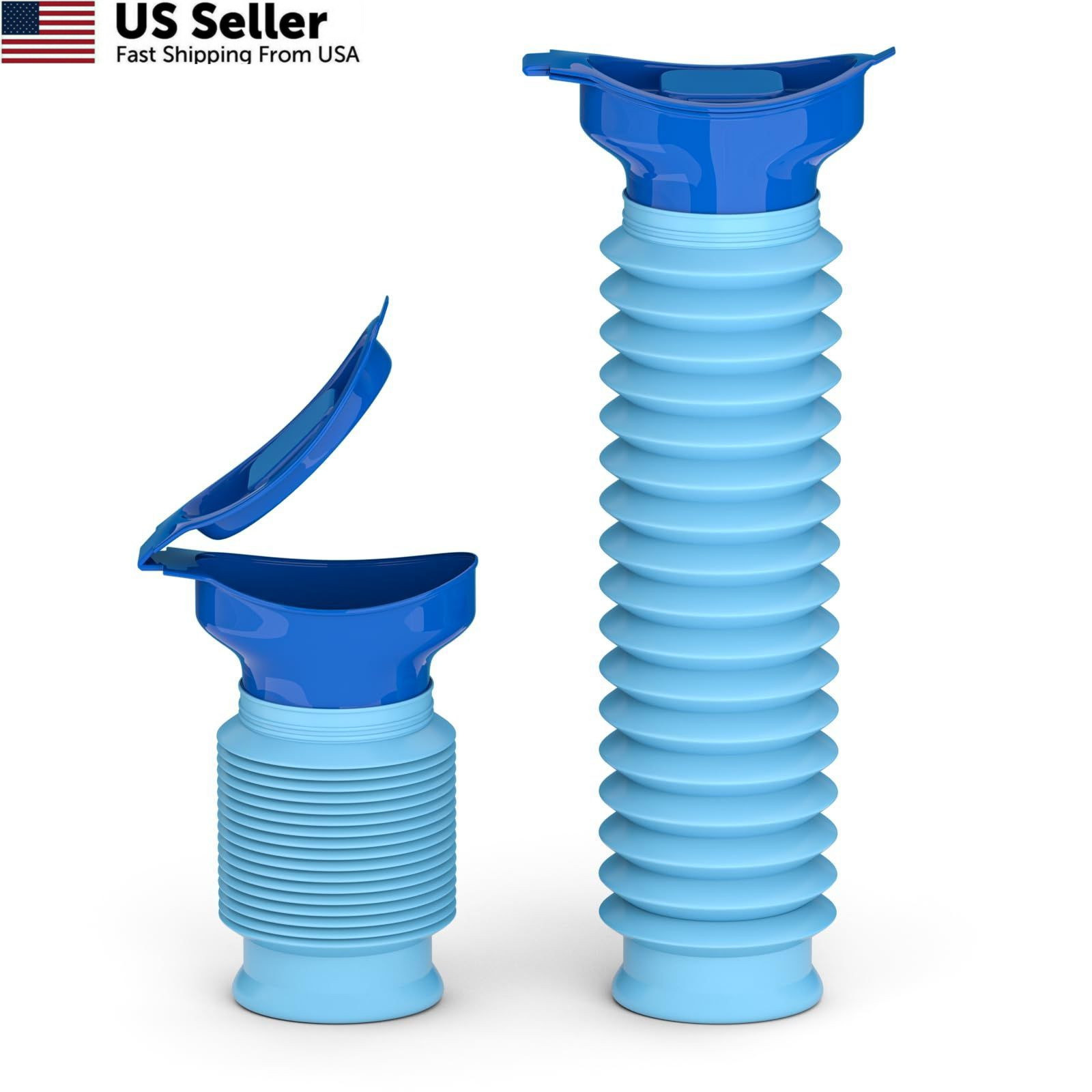 Pee Bottles for Men, Adjustable Emergency Urinal 750ml, Car One Size, Blue