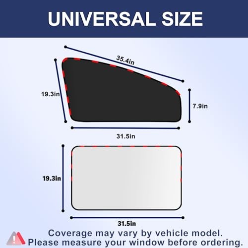 Car Window Shades for Side Windows, 4 Pack Universal Reflective Silver-4PCS