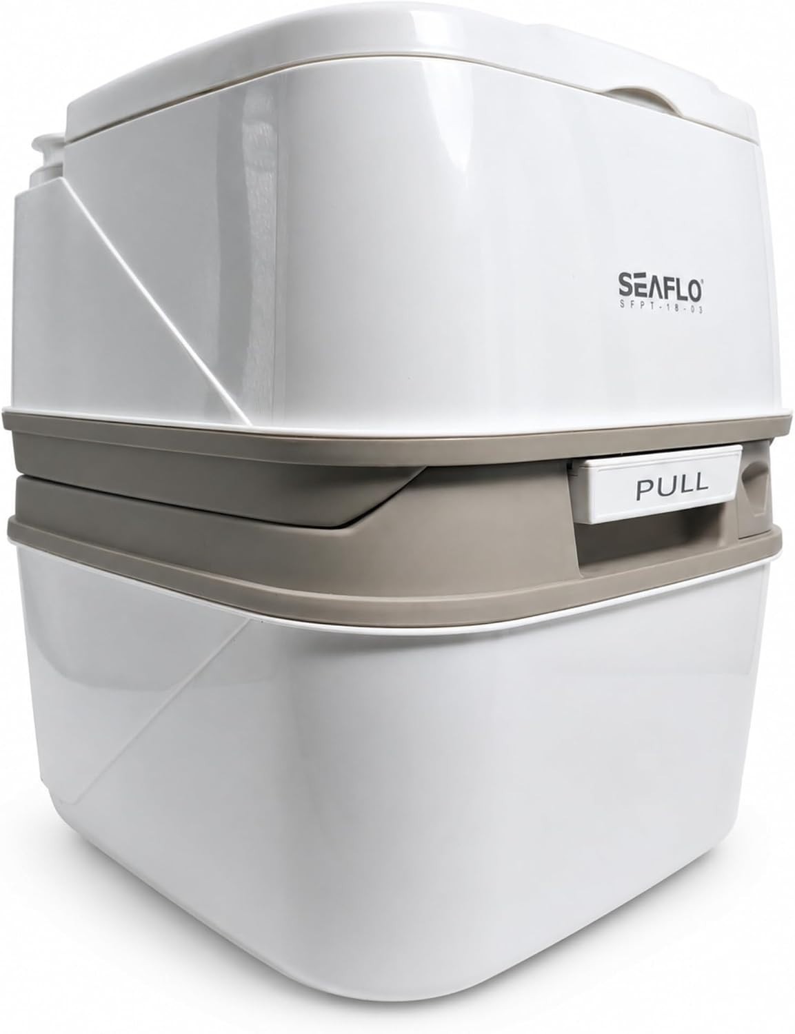 SEAFLO 18L Portable Camping Toilet Manual Flush RV Caravan Boat 4 Year Warranty