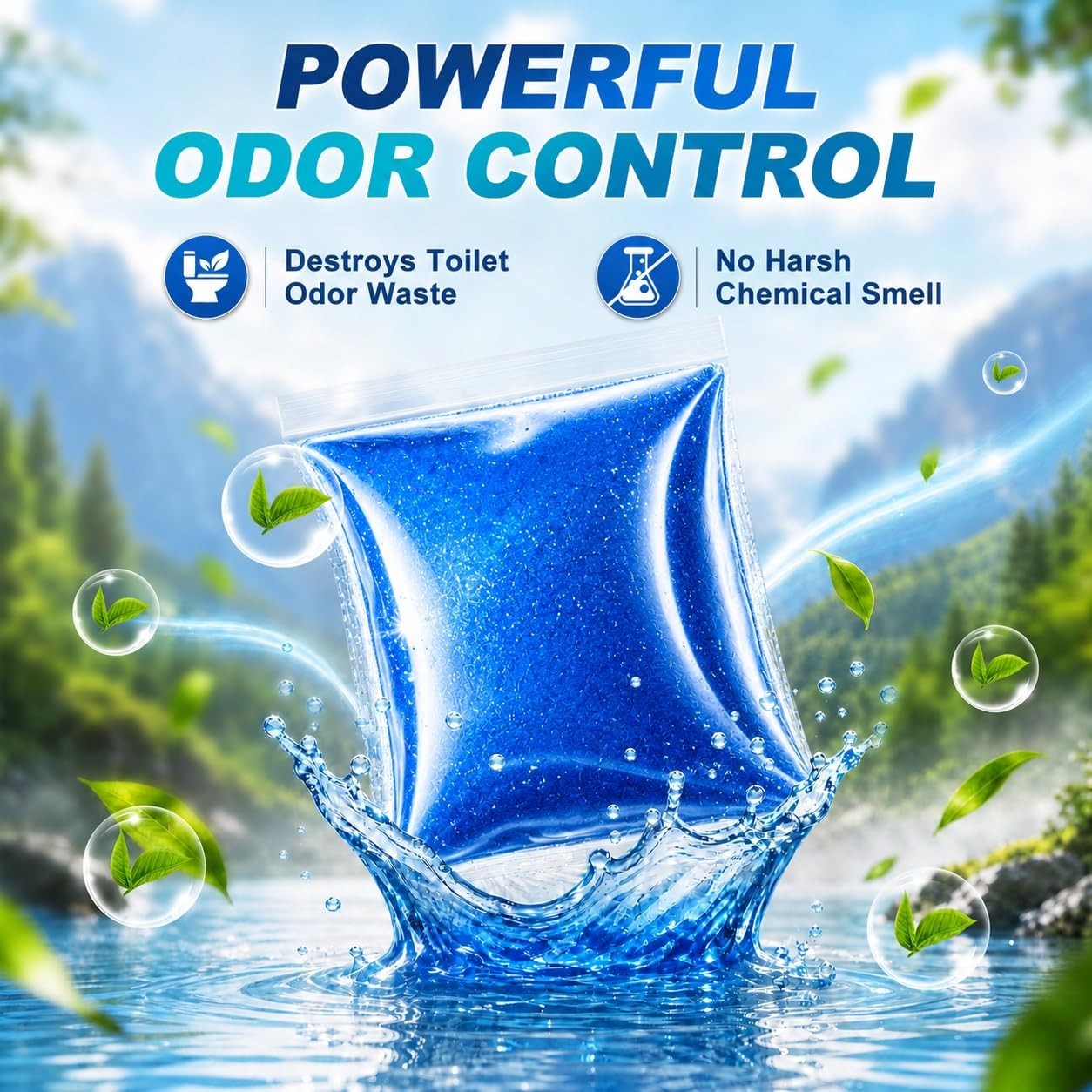Septic-Safe RV Toilet Pods – 40 Pack Waste Breakdown & Odor Elimination Drop-Ins