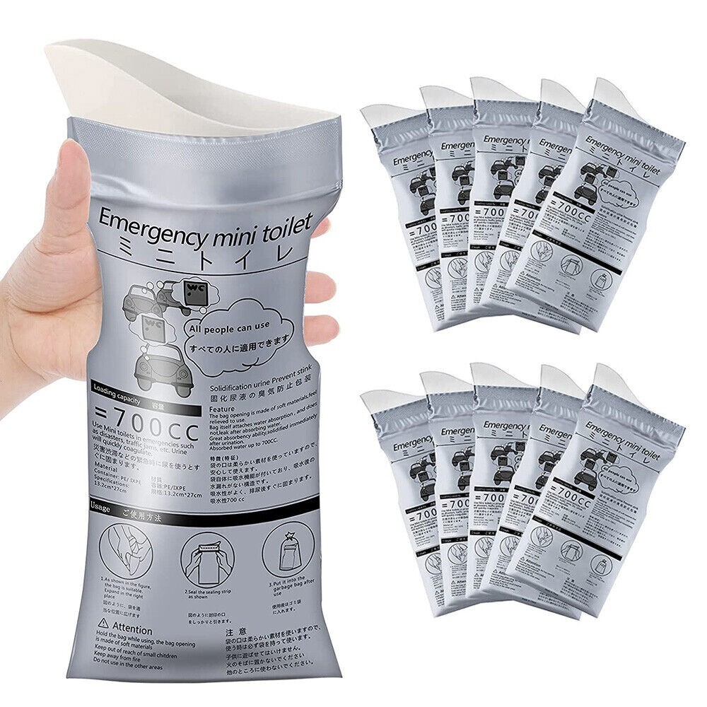 1-20PCS 700ml Disposable Urine Pee Bag Car Travel Emergency Toilet Bags Unisex