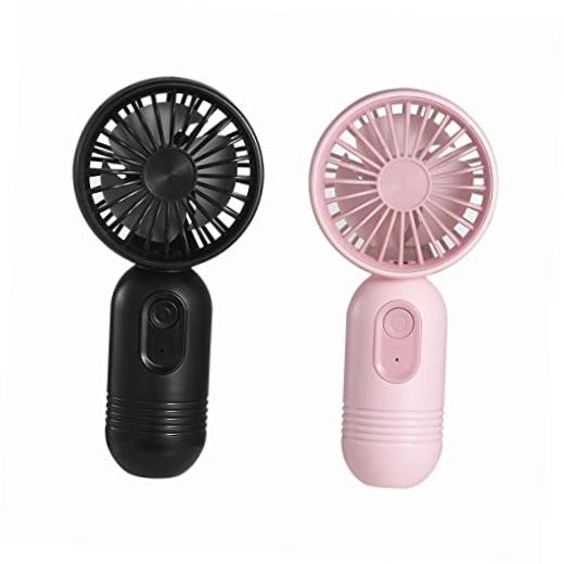 Mini Portable Fan 2 Pack, Cute Handheld Fan Battery Operated Black & Pink