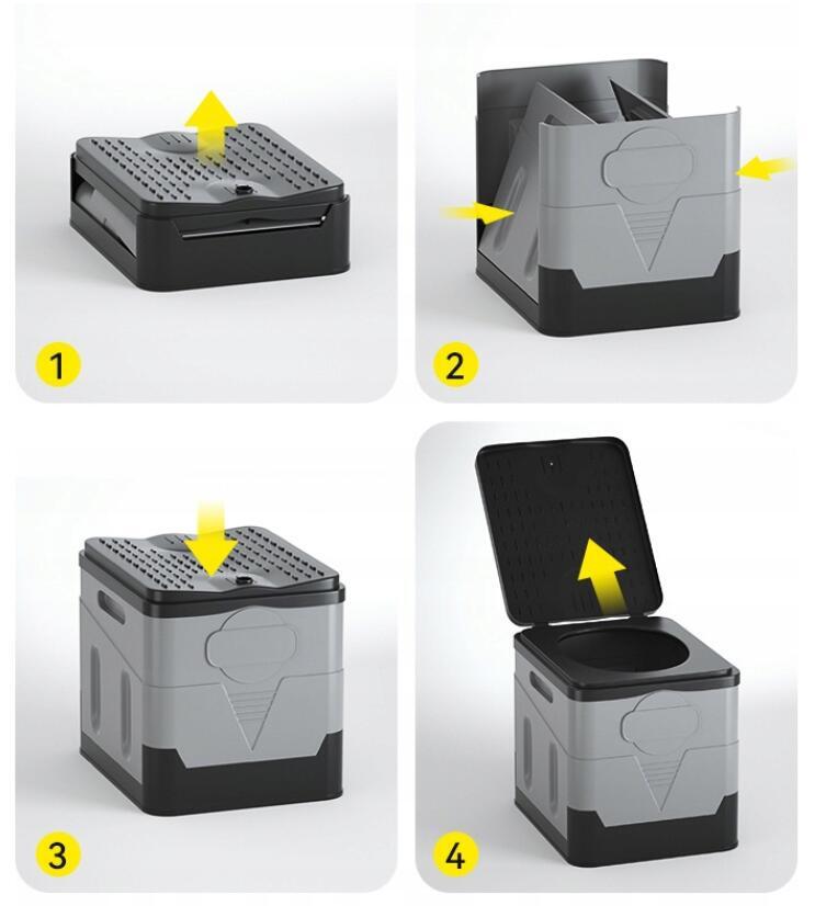 20L Portable Folding Toilet Seat For Camping Toilet Travel Hiking Outdoor Potty