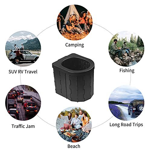 Portable Toilet for Camping, Portable Porta Potty Travel Toilet Bucket 13″x11.8″