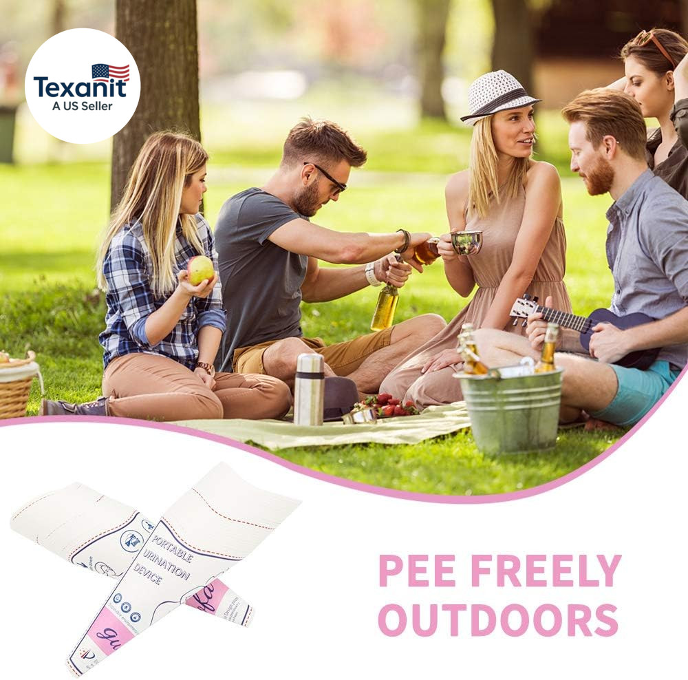 Disposable Female Urination Device, Portable Waterproof Paper Pee Funnel for Wom