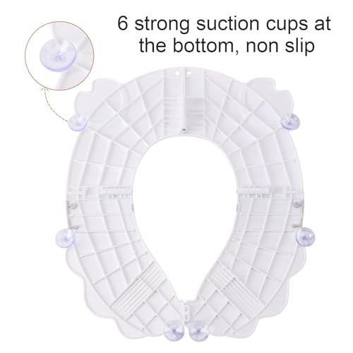 Portable Potty Training Seat for Toddlers, Foldable Travel Toilet with Non Gray
