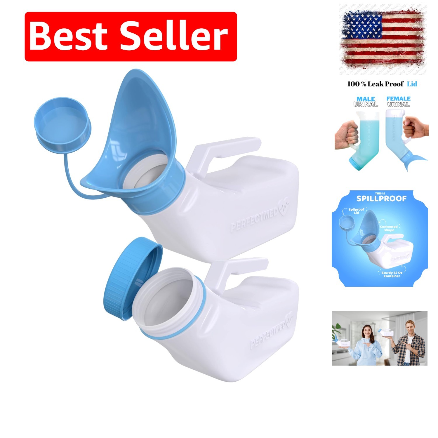 Unisex Portable Urinals 32oz – Sturdy Spillproof Design for On-the-Go Comfort