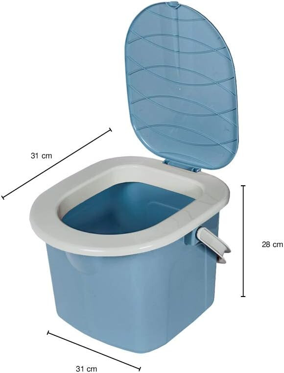 BranQ Mobile Camping Toilet 15.5L Travel Toilet Bucket up to 120kg Site House X49