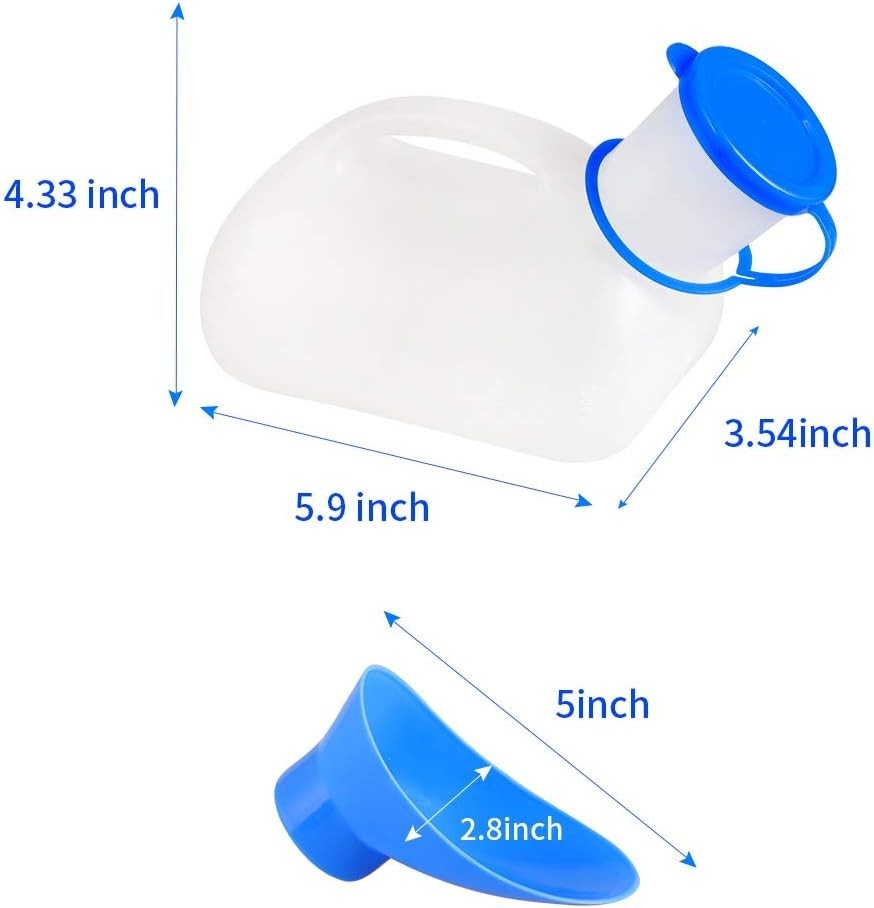 Portable Urinal, Urinals for Men Spill Proof, 34oz /1000ml Urinal for Car,Tra…