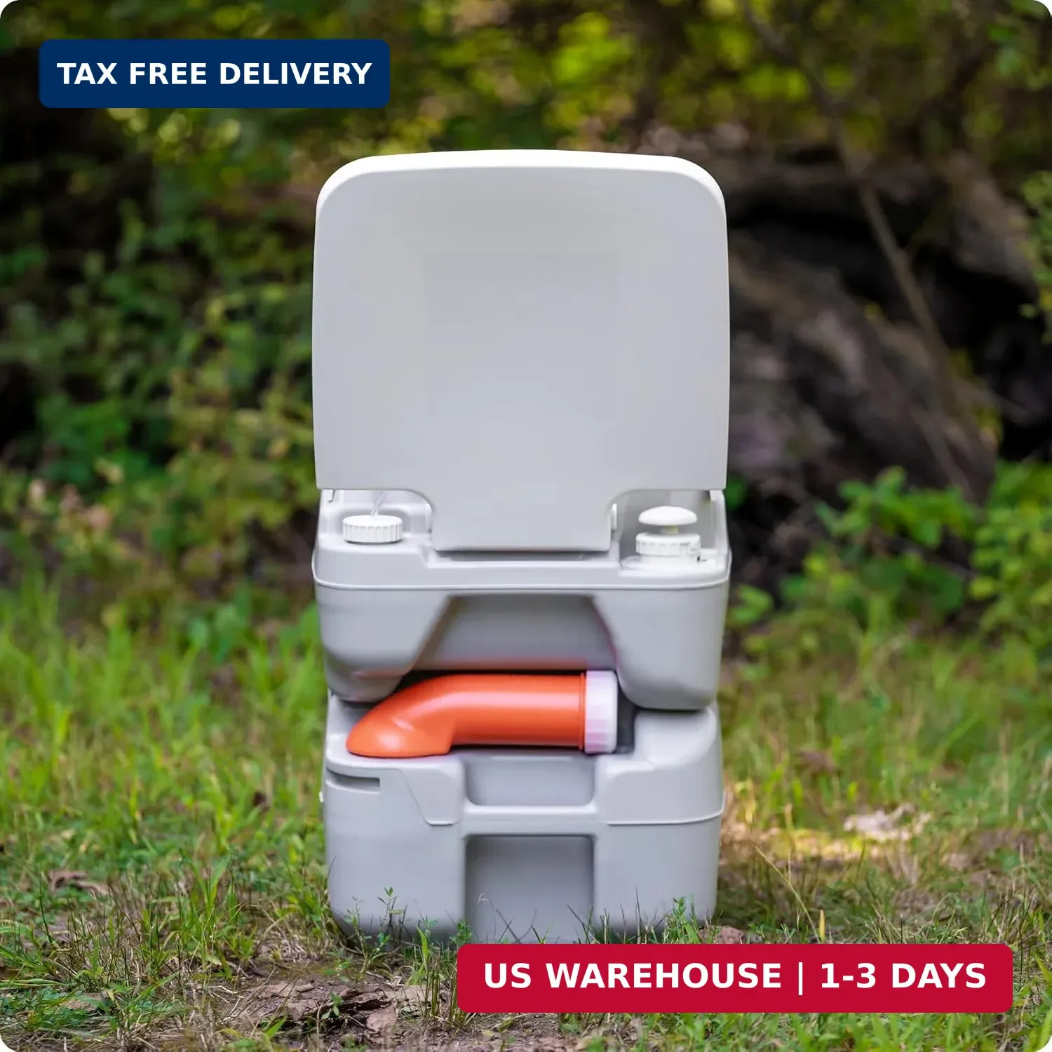 Alpcour Portable Toilet – Compact Indoor & Outdoor Commode w/Travel Bag for Camp