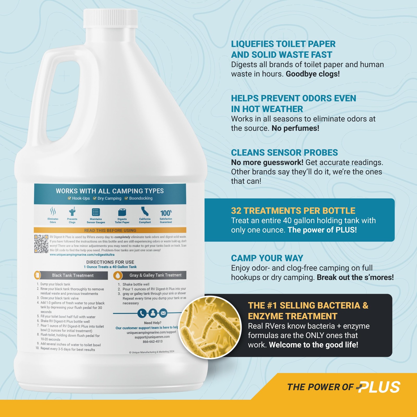 Unique RV Digest-It Ultra Toilet Treatment Refill, 128 Fl Oz (Pack of 1)