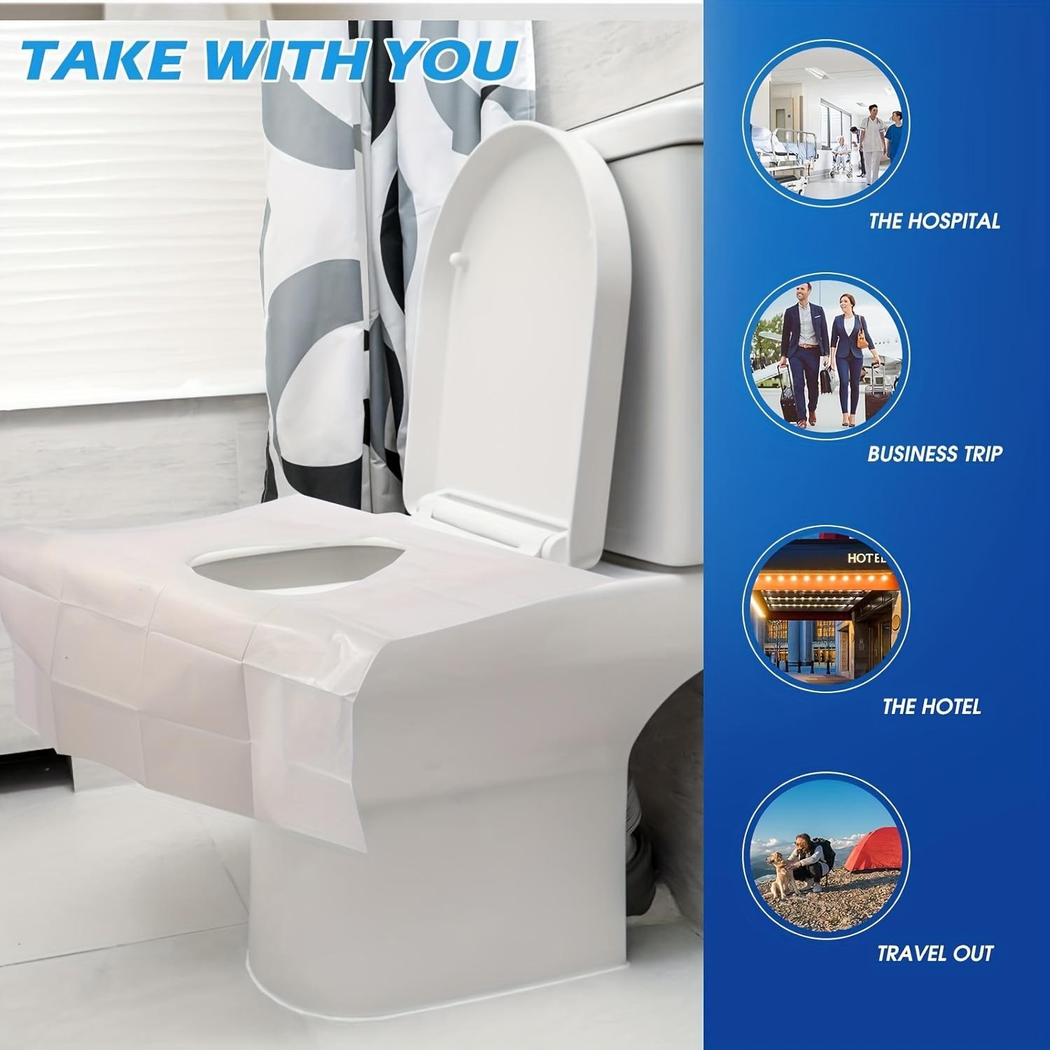 Disposable Toilet Seat Cover Portable Travel Camping Hotel Bathroom Toilet Mat P