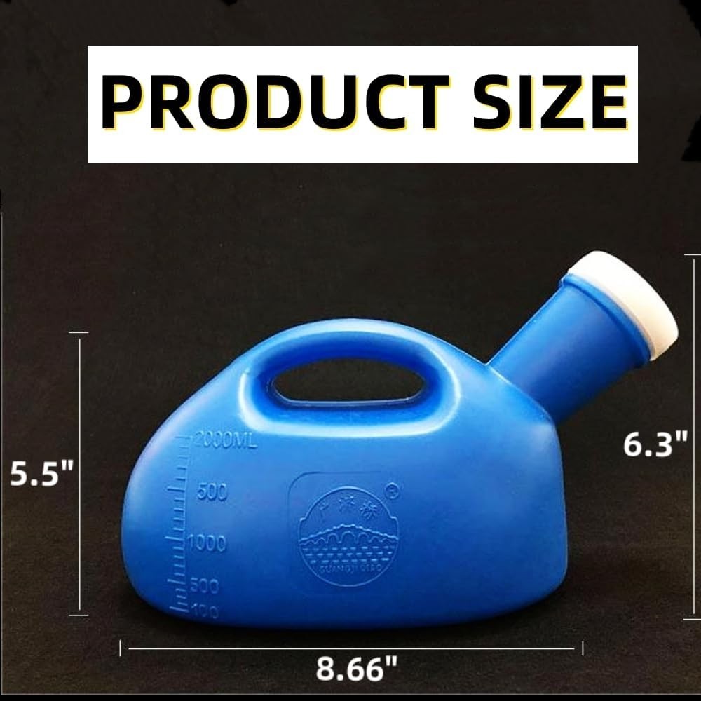 Men’s 2000ml Urinal with Tube Durable Plastic and Easy to Clean for Hospital Use