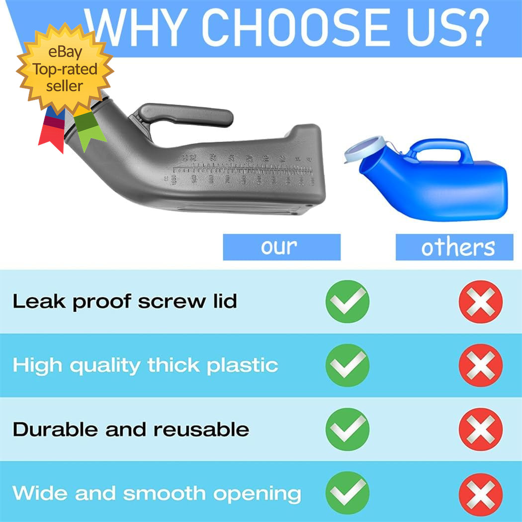 Urinals for Men Urinal Bottles Pee Bottle Camping Portable Toilet Spill Proof Ur
