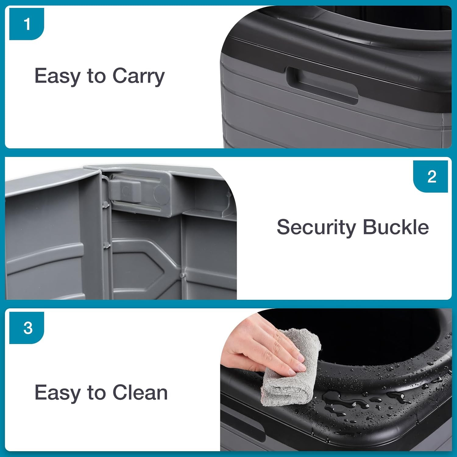 Updated Portable Potty for Camping Extra Large Folding Travel Toilet Camping Toi