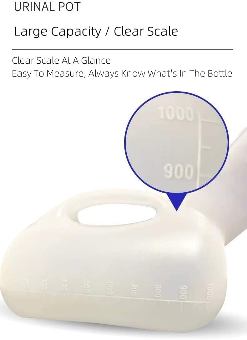Portable Urinal, Urinals for Men Spill Proof, 34oz /1000ml Urinal for Car,Tra…