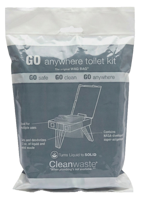 Cleanwaste GO Anywhere Portable Toilet PETT Folding Camping Toilet w/ WAG Bag