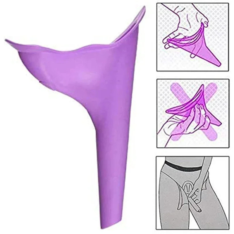 2Pcs Portable Standing Pee Bottle Shrinkable Adult Urinal Travel Outdoor Camping