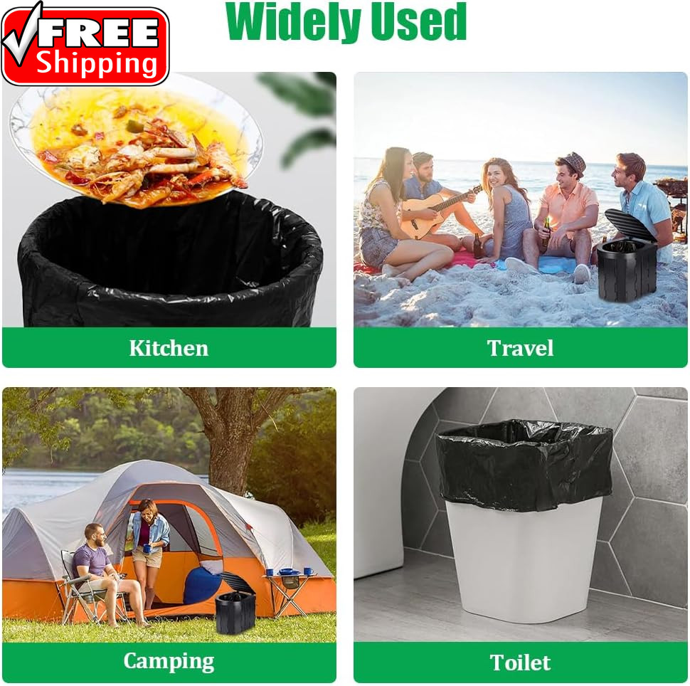 Camping Toilet Bags, 120 PCS (6 Roll) Portable Toilet Bags, Thickened Toilet Was