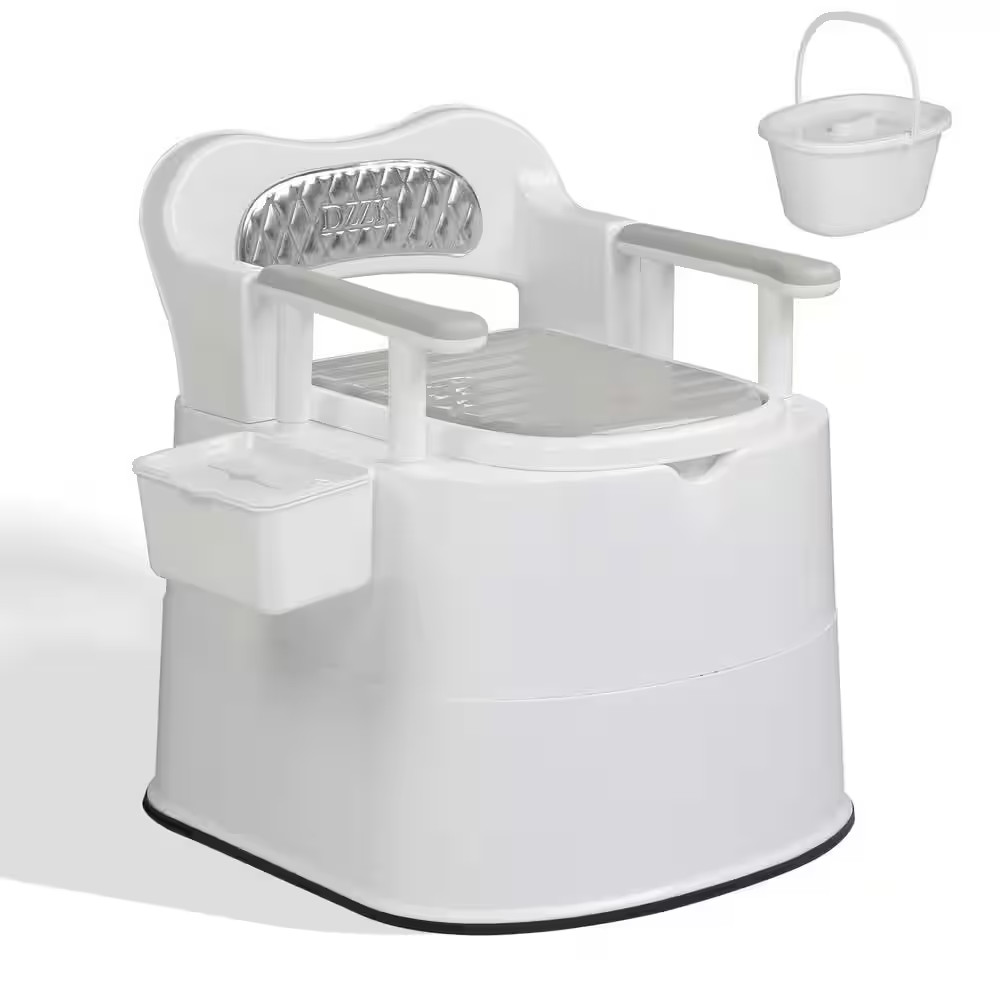 Large Portable Toilet, Commode with 5 Gallon Bucket Inner, Lightweight Camping R