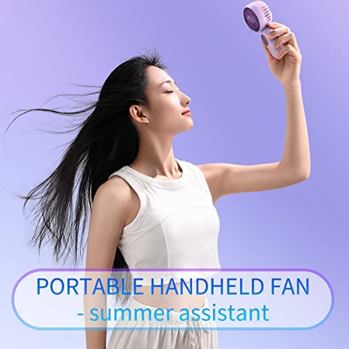 Mini Portable Fan 2 Pack, Cute Handheld Fan Battery Operated Black & Pink